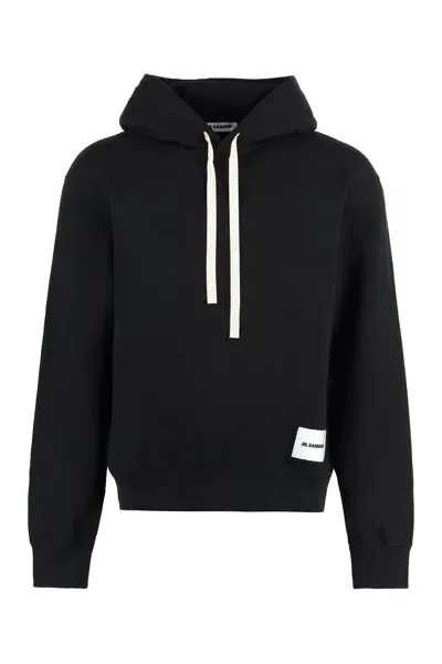 Jil Sander Hooded Sweatshirt In Black