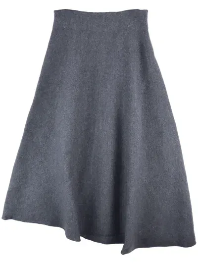 Jil Sander Merino Wool Skirt In Grey