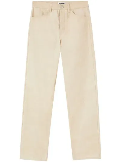 Jil Sander Mid-rise Straight-leg Denim Jeans In Neutrals