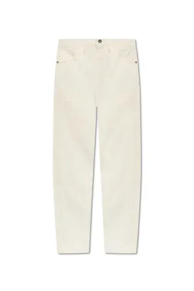 Jil Sander Mid-waisted Cropped Jeans In White