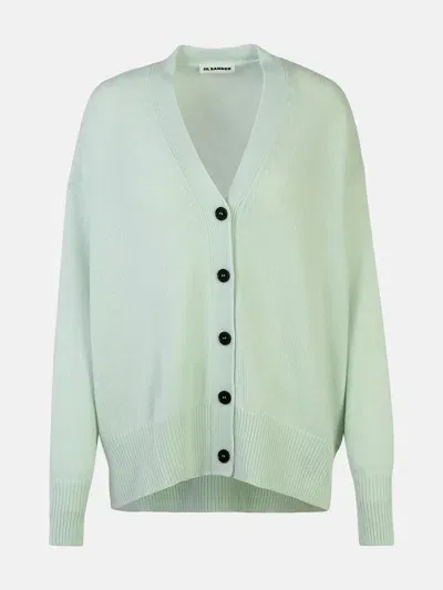 Jil Sander Mint Green Cashmere Cardigan