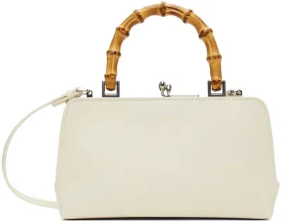 Jil Sander Off-white Goji Bamboo Mini Bag In 106 Eggshell