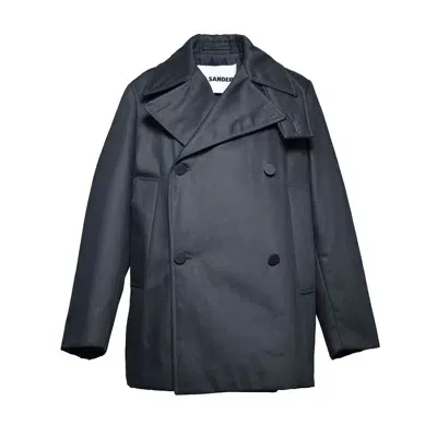 Jil Sander Padded Caban Jacket In Black