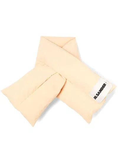 Jil Sander Padded Down Scarf In Rosa