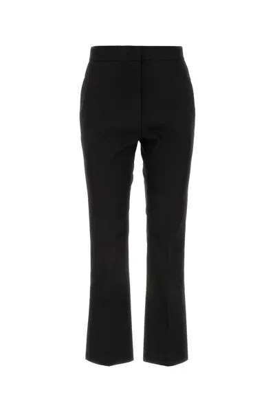 Jil Sander Pleat Flared Trousers In Black