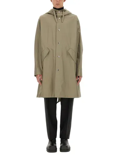 Jil Sander Parka With Logo In Green