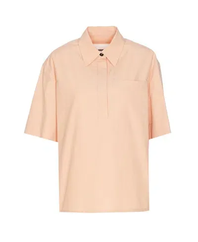 Jil Sander + Patch Pocket Poplin Shirt In Orange