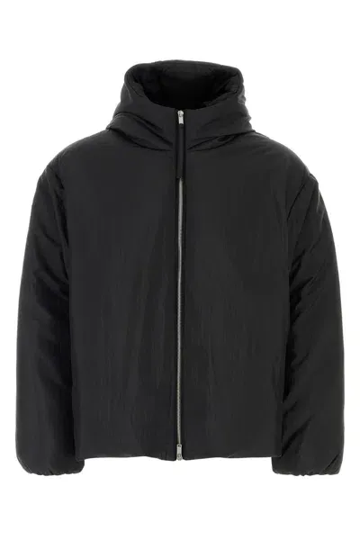 Jil Sander Black Hooded Down Jacket