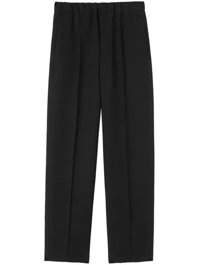 Jil Sander Pressed Crease Tailored Trousers In Black