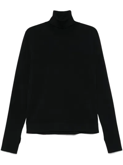 Jil Sander Roll-neck Sweater In Black