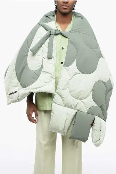 Jil Sander Sage Quilted Stole With Hood