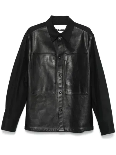 Jil Sander Sea Island Denim Shirt In Black