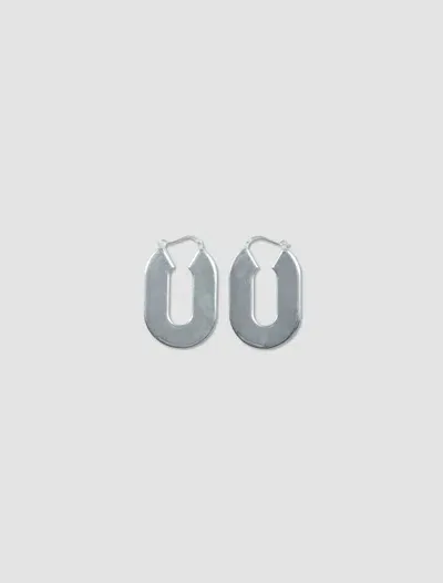 Jil Sander Silver Earrings In Argento