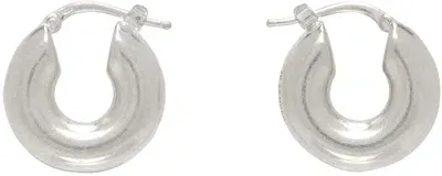 Jil Sander Silver Small Hoop Earrings In 041 Silver