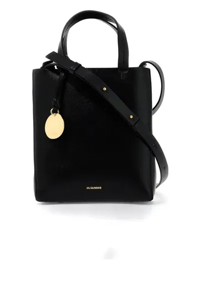 Jil Sander Small Bond Tote Bag In Black