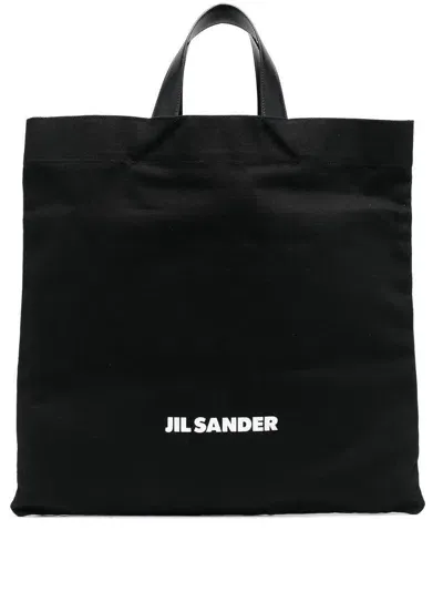 Jil Sander Square Book Tote Bags In Black