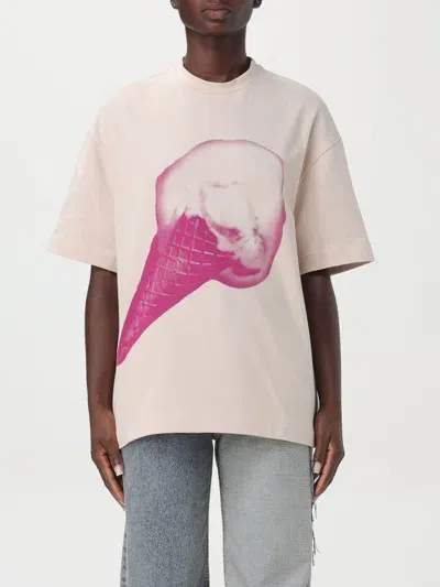 Jil Sander Logo-print Cotton T-shirt In Pink