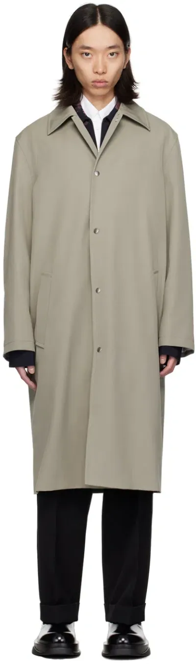 Jil Sander Taupe Sport Coat In 317 Slate Green