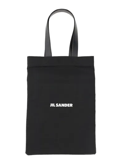 Jil Sander Tote Bag With Logo In Black