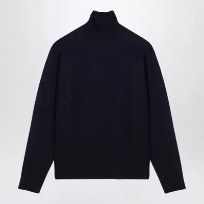 Jil Sander Turtleneck Sweater In Blue