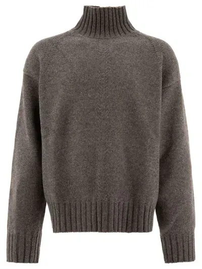 Jil Sander Turtleneck Sweater In Grey