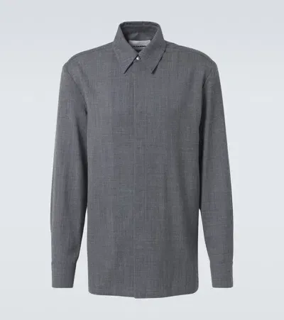 Jil Sander Virgin Wool Shirt In Grey