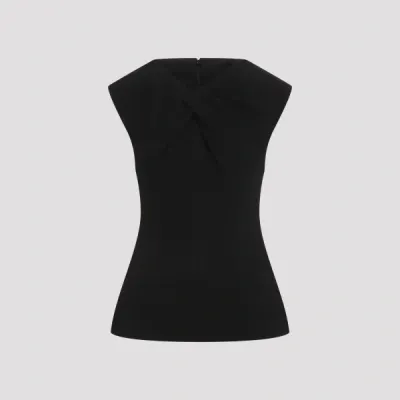 Jil Sander Viscose Tank Top 36 In Black