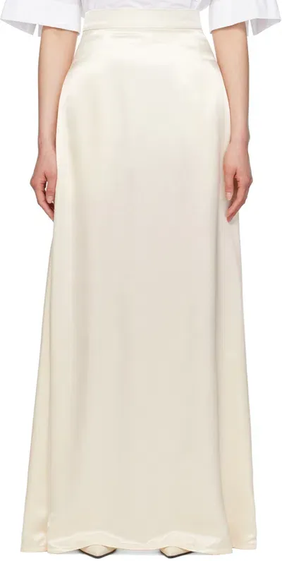 Jil Sander A-line Flared Midi Skirt In Neutrals