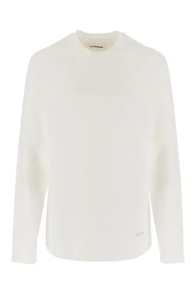 Jil Sander Layered Cotton Long-sleeve T-shirt In Polar