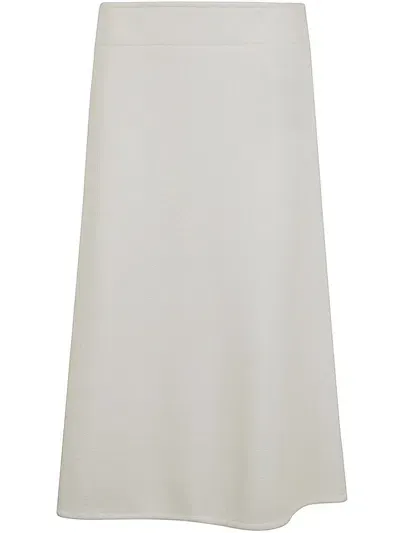 Jil Sander A-line Midi Skirt In White