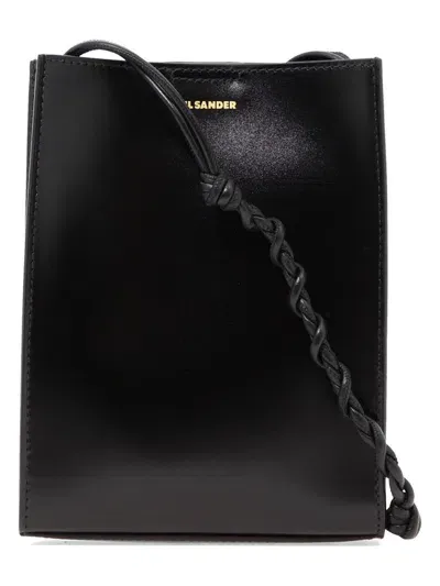 Jil Sander Black Leather Small Tangle Shoulder Bag