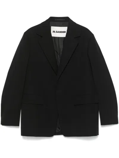 Jil Sander Wool Blazer In Black