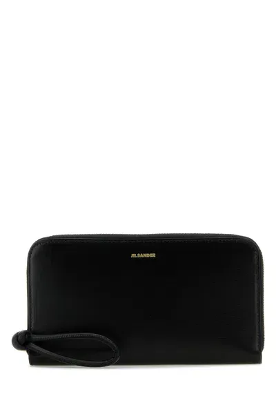 Jil Sander Zip Around Wallet Md Giro-tu Nd  Female In Black