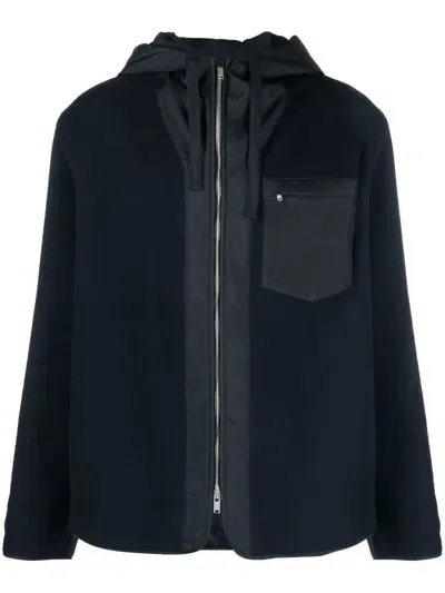 Jil Sander Zip-fastened Chest Pocket Jacket In Blue