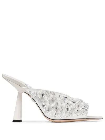 Jimmy Choo Maryanne Mules 100mm In White