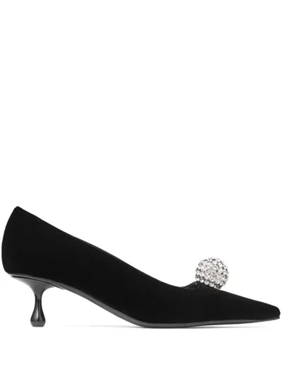 Jimmy Choo 50mm Orb Pumps In Schwarz/kristall