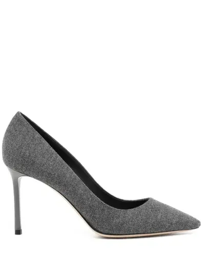 Jimmy Choo 85mm Romy Pumps In Grey