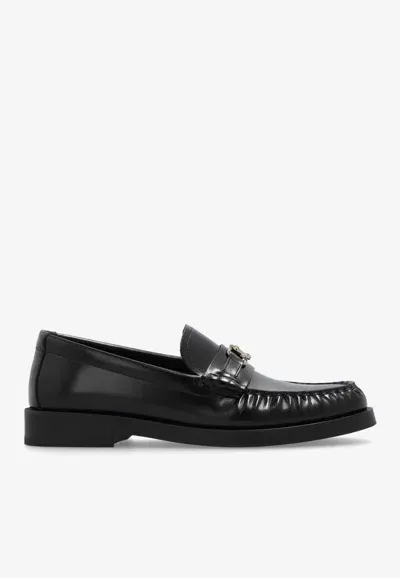 Jimmy Choo Addie Calf Leather Loafers In Black