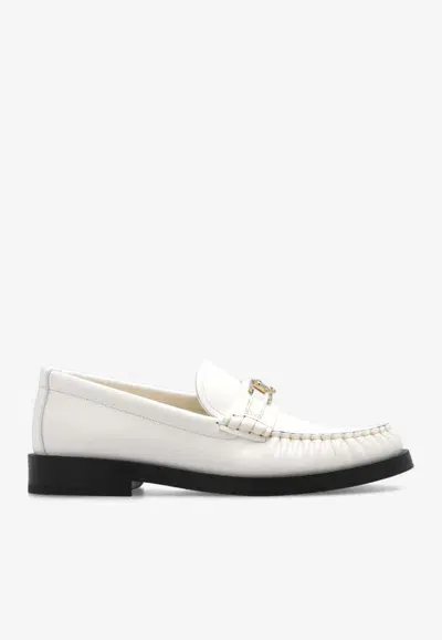 Jimmy Choo Addie Smooth Leather Loafers In Latte