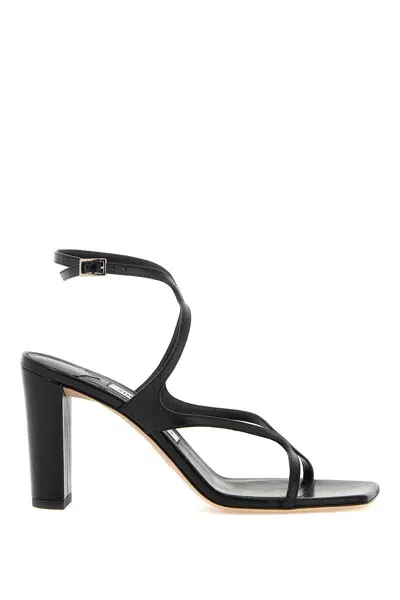 Jimmy Choo Sophisticated Step: Black Nappa Leather Sandals For Women