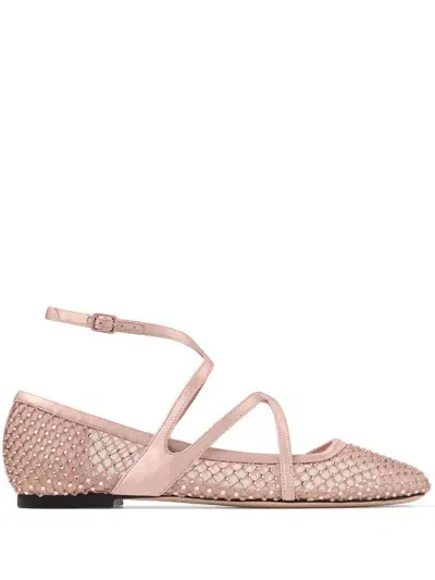 Jimmy Choo Astoria Ballet Flats In Macaron/kristall