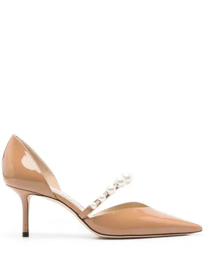 Jimmy Choo Aurelie 65mm Leather Pumps In Neutrals