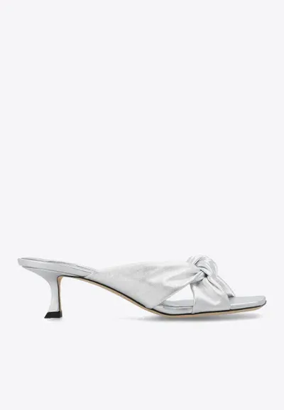 Jimmy Choo Avenue 55mm Metallic Pumps In Silver