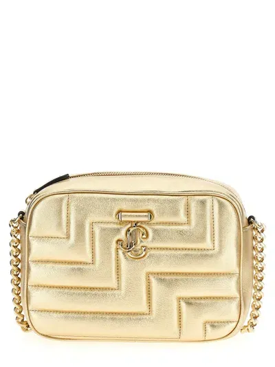 Jimmy Choo Avenue Camera Crossbody Bags In White