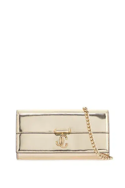 Jimmy Choo Avenue Crossbody Mini Bag In Gold