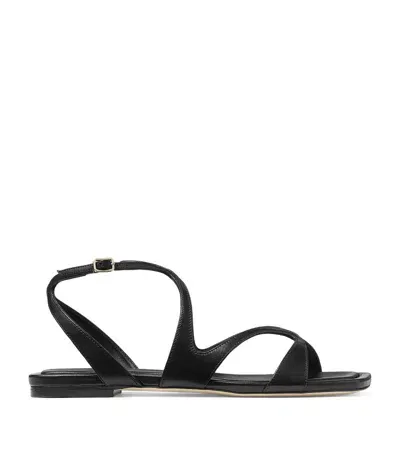 Jimmy Choo Ayla Leather Sandals In Black