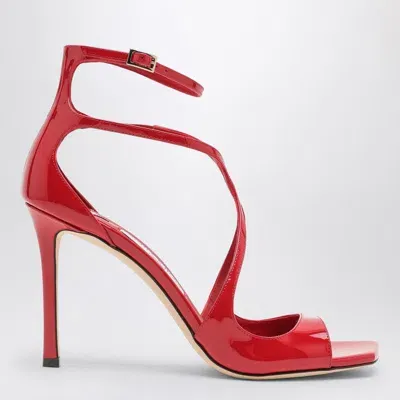 Jimmy Choo Azia 95 Red Patent Leather Sandal