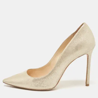 Pre-owned Jimmy Choo Beige Suede Romy Pumps Size 40