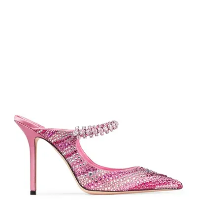 Jimmy Choo Bing 100 Heeled Mules In Pink