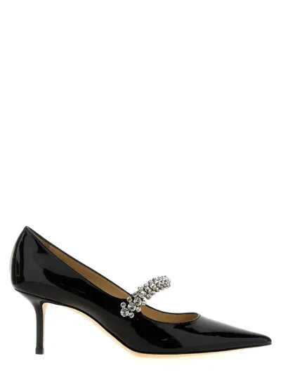 Jimmy Choo Black Bing Pumps In Blackwhite